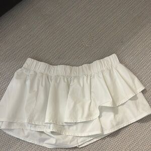 White Ruffled Free People Movement Skirt